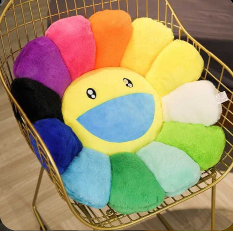 Designer Rainbow Flower Plushy Matt